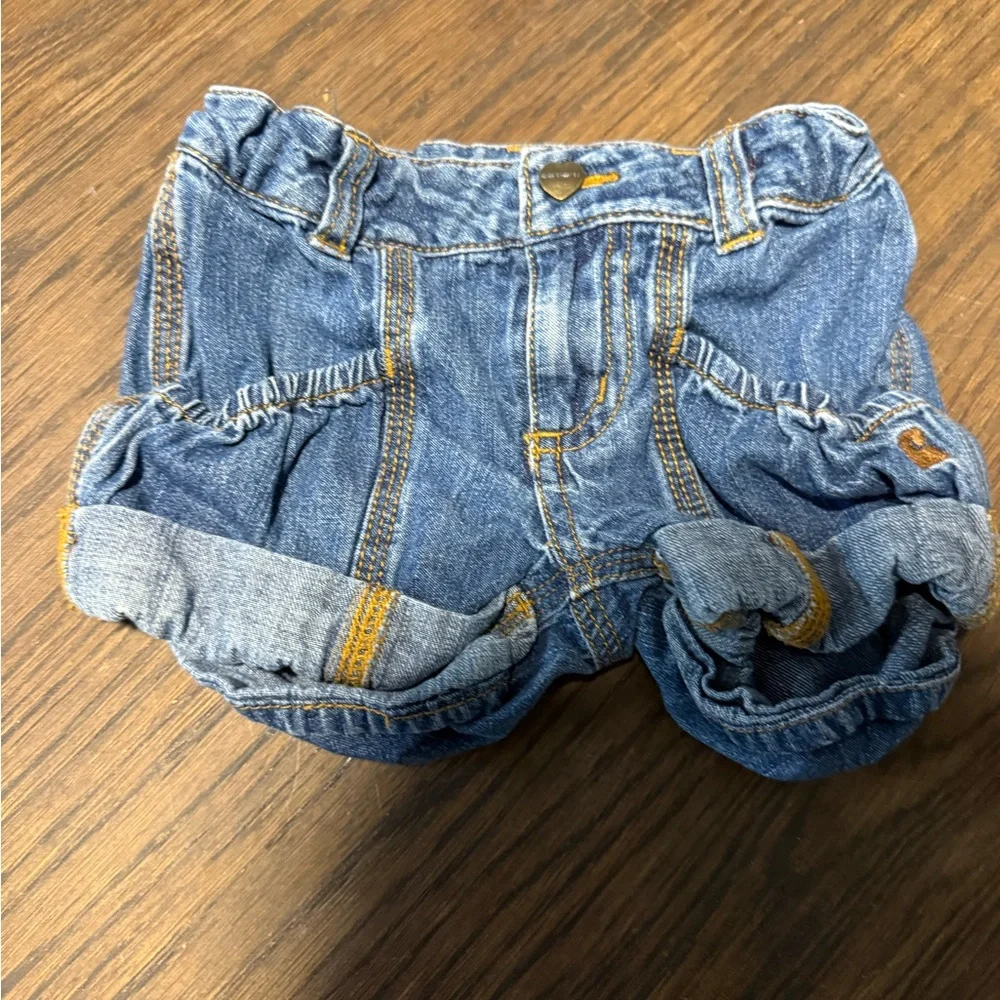 Carhartt Kids Blue girls Denim Shorts size 2T